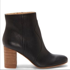 NEW Lucky Brand Sheirin Leather Block Heel Booties